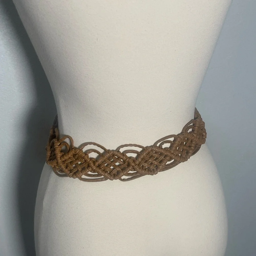 Tan Braided Belt with Bohemian Style - Picture 4 of 5